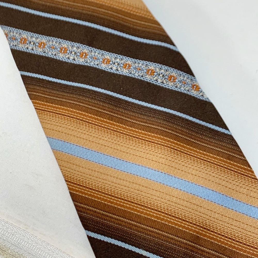 VINTAGE National Shirt 70’a Woven Striped Necktie